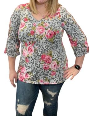 Honeyme Shoulder Cutout Tunic Top - Red
