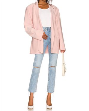 GRLFRND Karolina High Rise Straight Crop Jeans - Blue