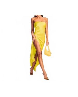 SER.O.YA Dalia Strapless Dress - Yellow