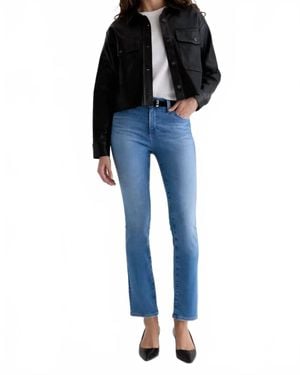 AG Jeans Mari Mid Rise Slim Straight Jeans - Black