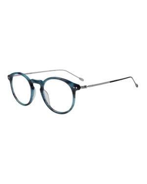 John Varvatos V377 Round Eyeglasses - Blue