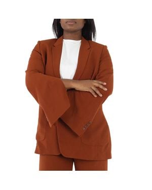 Petar Petrov Ladies Brick Ira Single-Breasted Jacket - Brown