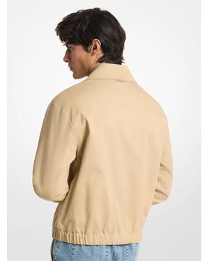 Michael Kors Mk Cotton Blend Blouson Jacket - Blue