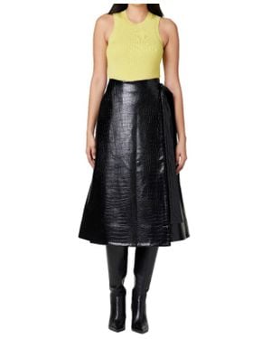 Toccin Beatrice Croc Vegan Skirt - Black