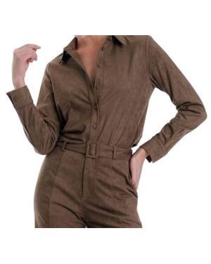 Karina Grimaldi Veronica Suede Blouse - Brown