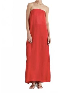 Third Form Voyage Strapless Maxi Dress - Red
