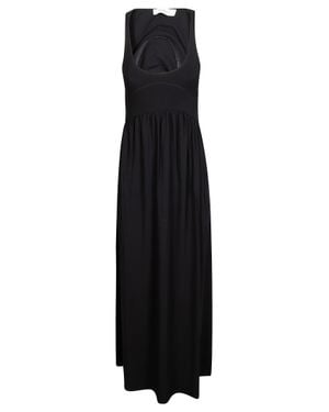 Sportmax Spxpanino Sleeveless Gathered Midi Dress - Black