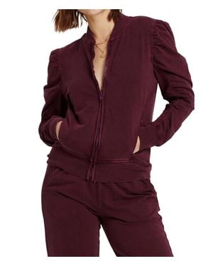 Another Love Kaya Ruched Zip Up Jacket - Purple