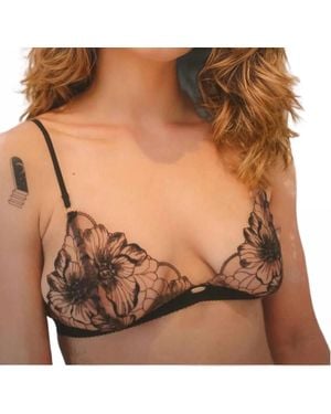 NETTE ROSE Clover Triangle Bralette - Brown