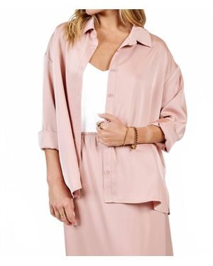 Sadie & Sage Mood Boost Button Up Shirt - Pink