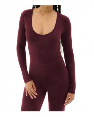 Splits59 Chloe Airweight Scoop Neck Jumpsuit - Red