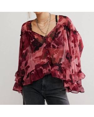 Free People Day Dreaming Blouse - Red