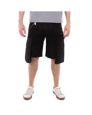 Gcds Cotton Gabardine Ultracargo Bermuda Shorts - Black