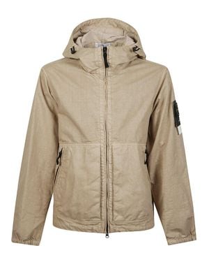 Stone Island Wind Breaker Polyamide Jacket - Natural