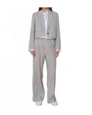 WE-AR4 Bar Cropped Blazer - Gray