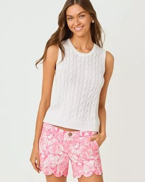 Lilly Pulitzer Brockton Crew Neck Sweater Tank - White