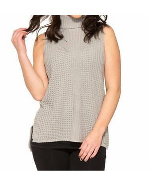 Orchid Bloom Dorinda Turtleneck Sweater Top - Gray
