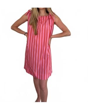 FRNCH Aelia Stripe Tie Tank Mini Dress - Red
