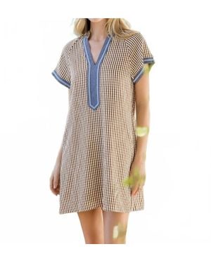 Thml Gingham Mini Dress - Brown