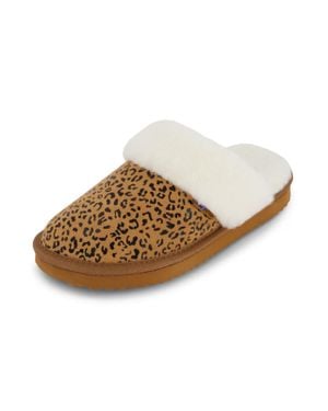 Emu Ridge Harper Faux Fur Lined Shearling Mule Slippers - Brown