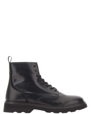 Woolrich Lace-Up Leather Boots - Black