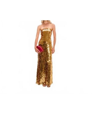 Simon Miller Sculpty Strapless Sequin Maxi Dress - Black