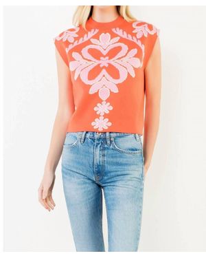 Thml Jacey Sleeveless Patterned Knit Top - Blue