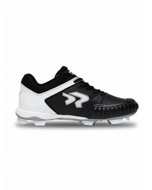 Ringor Flite Softball Cleats With Pitching Toe - Black