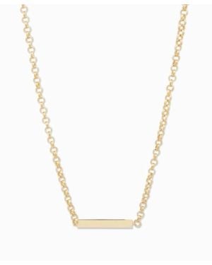 Gorjana Lou Tag Necklace - Metallic