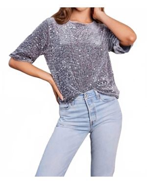Bishop + Young Miley Sequin Boyfriend Tee - Blue