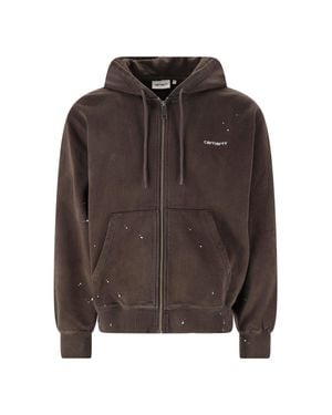 Carhartt Painter Cotton Zip-Up Hoodie - Brown