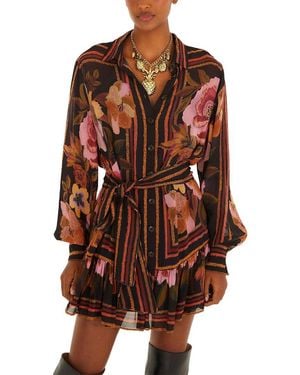 FARM Rio Mini Dress - Brown