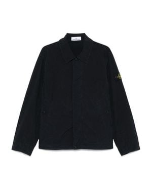 Stone Island Tailored Casual Jacket With Minimalist Design - Blue