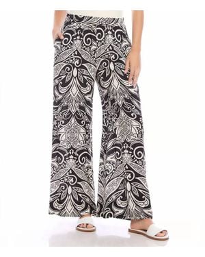 Karen Kane Pallas Print Wide Leg Pants - Multicolor