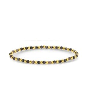 Splendid Iris Stretch Beaded With Stone Accents Bracelet - White