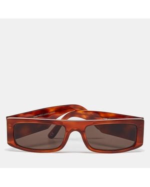 Andy Wolf Mod. Hume Col. B Havana Rectangular Sunglasses - Brown