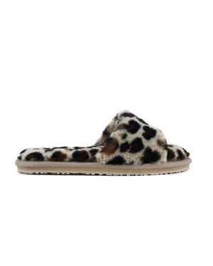 Mou Fuzzy Slide Slippers - Black