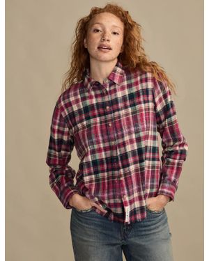 Lucky Brand Clyde Plaid Boyfriend Button Down Shirt - Multicolor