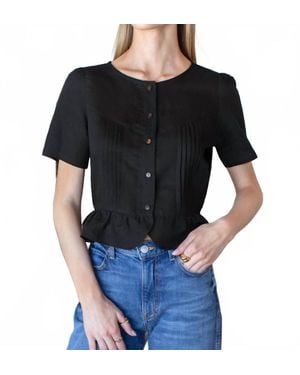Emerson Fry Atelier Pintuck Top - Black