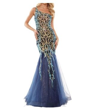 Colors Dress Sequin Mermaid Evening Gown - Blue