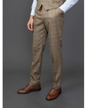 Robert Simon Liam Checked Pants Formal Pants - Gray