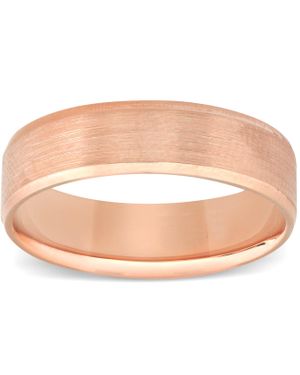 Pompeii3 Rose Gold Brushed Beveled Band - Natural