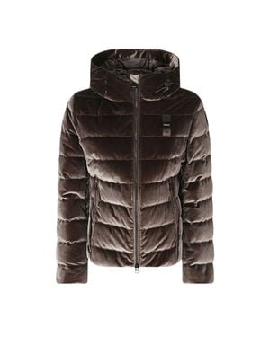 Blauer Velly Padded Jacket With Plush Texture And Contemporary Detailing - Black