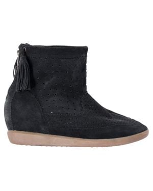 Isabel Marant Basley Tassel-Embellished Wedge Ankle Boots - Black