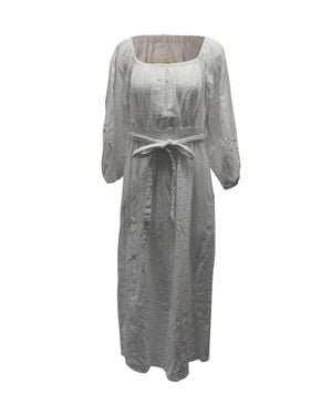 Mara Hoffman Malika Off-The-Shoulder Maxi Dress - Gray