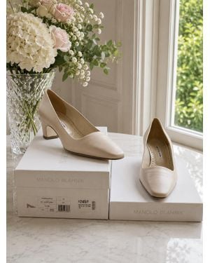 Manolo Blahnik Splierasopla Pumps - Metallic