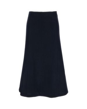 THE LATEST Erica Wool-Blend Midi Skirt - Blue