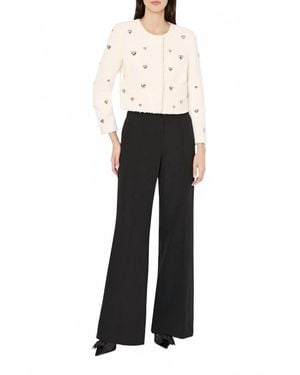 MILLY Phoebe Heart Applique Jacket - Black