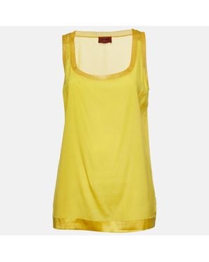 Missoni Satin & Crepe Tank Top - Yellow