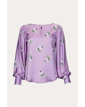 Smythe Keyhole Blouse - Purple